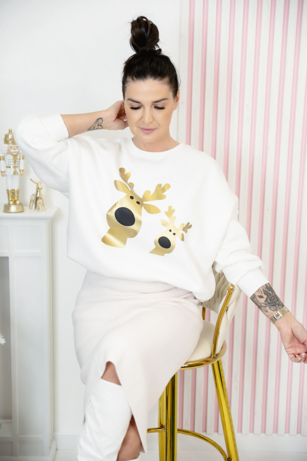 Bluza GOLDEN REINDEER - biała 3