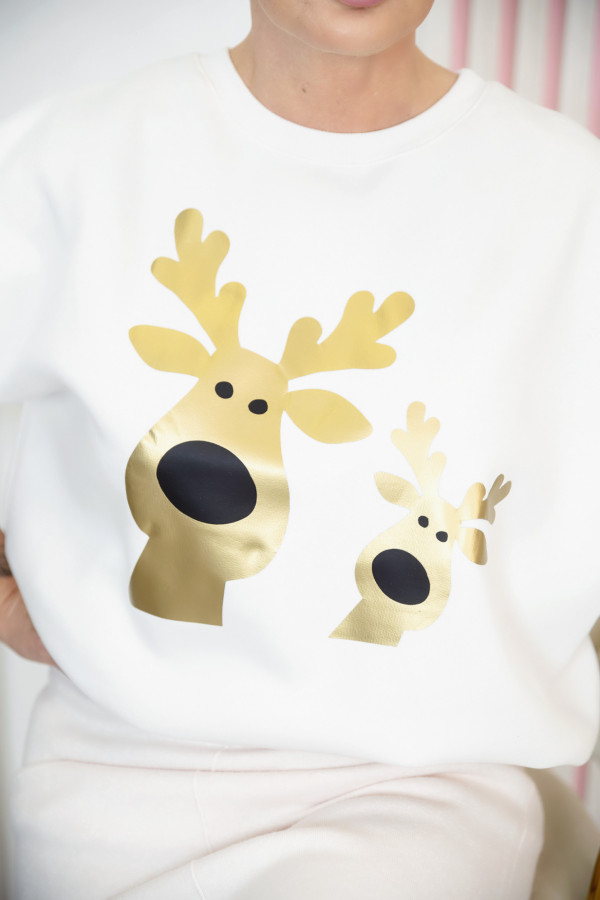 Bluza GOLDEN REINDEER - biała 4