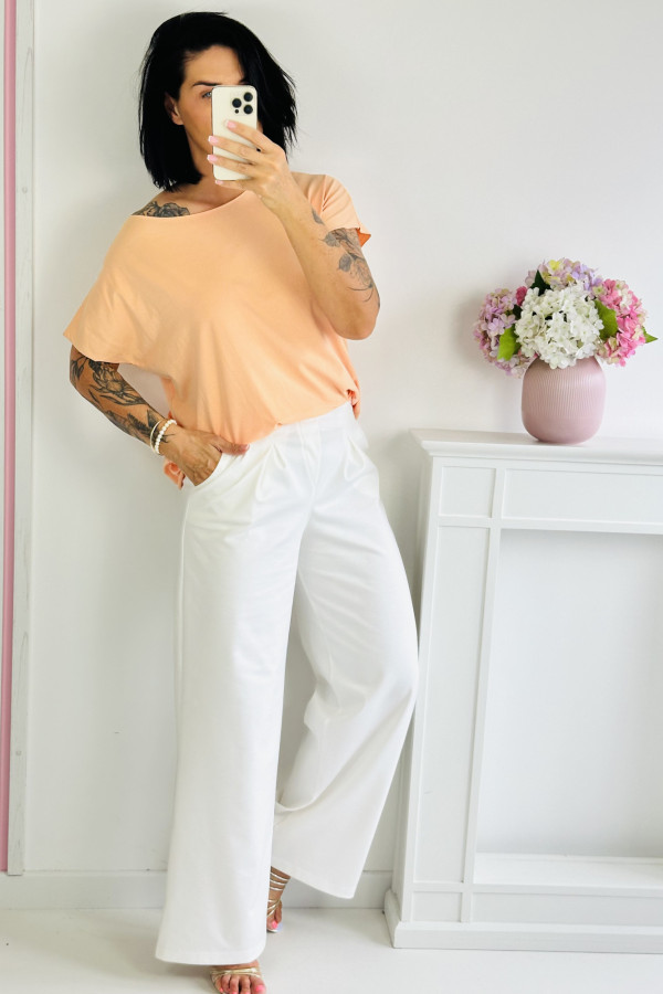 Bluzka z krótkim rękawem JUST T-SHIRT LARGE - pomarańczowa