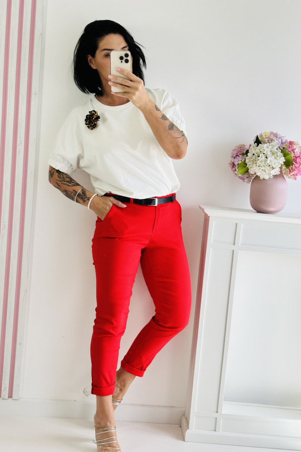 Spodnie EMILY - czerwone