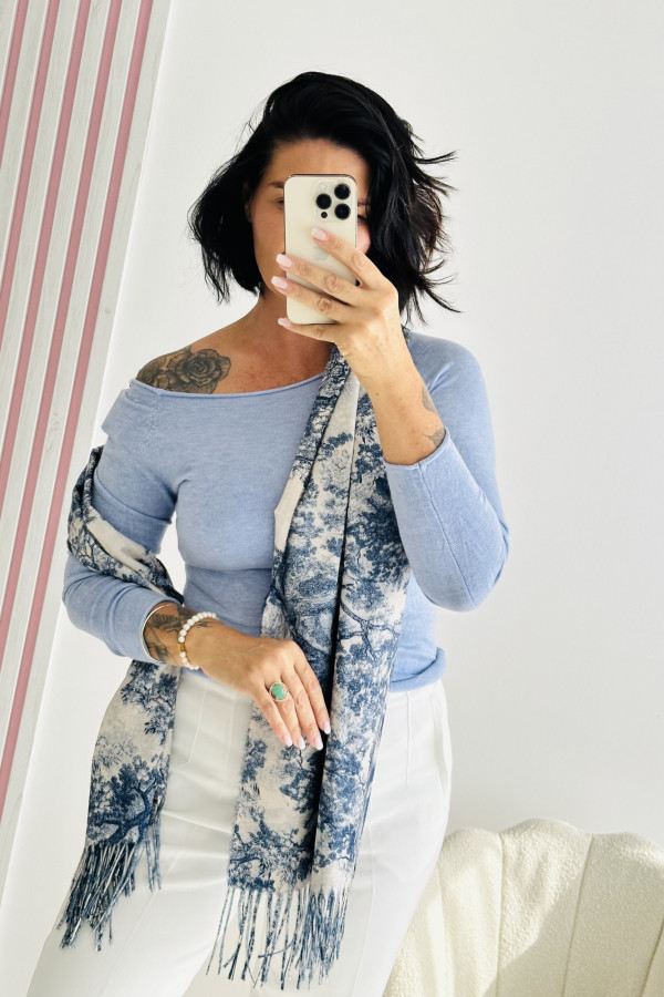 Sweter SLEEVE BLUE - niebieski