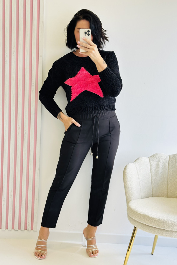 Sweter SUPER STAR - czarny