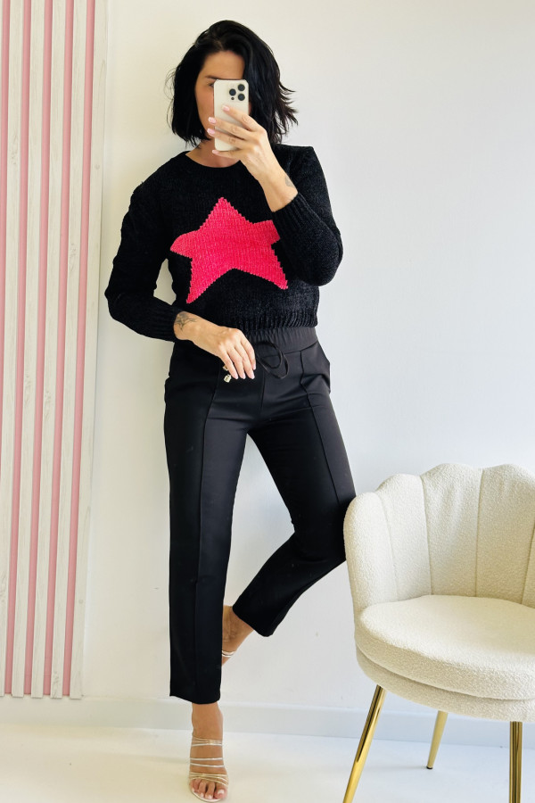 Sweter SUPER STAR - czarny 2