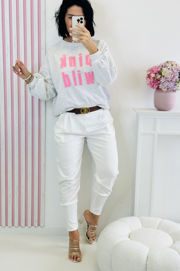 Bluza PINK WILD - szara 2