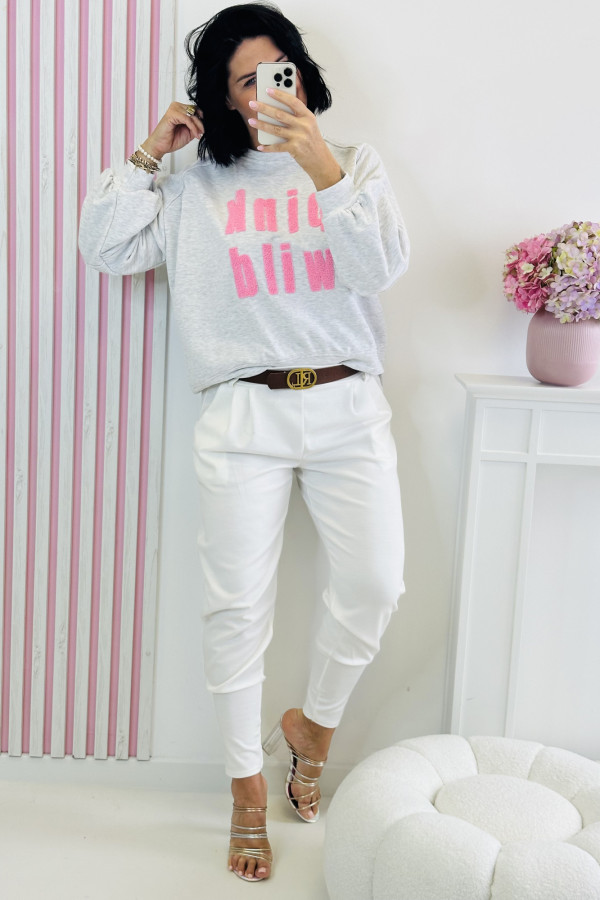 Bluza PINK WILD - szara