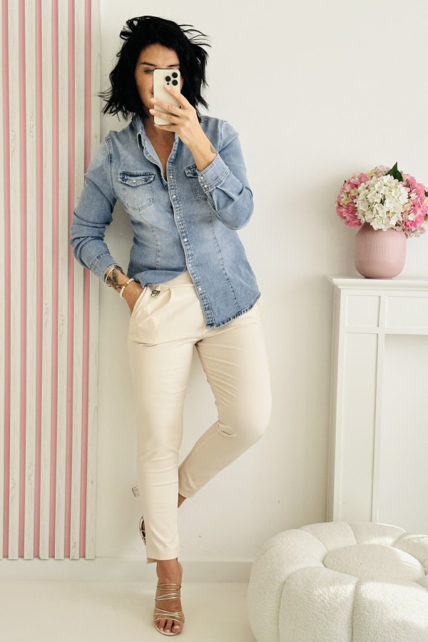 Koszula JEANS - niebieska