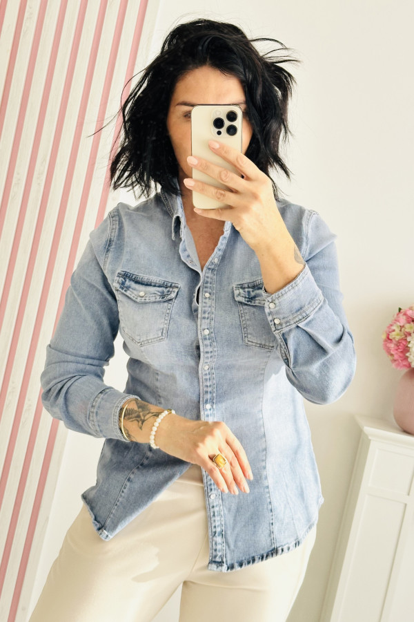 Koszula JEANS - niebieska 2