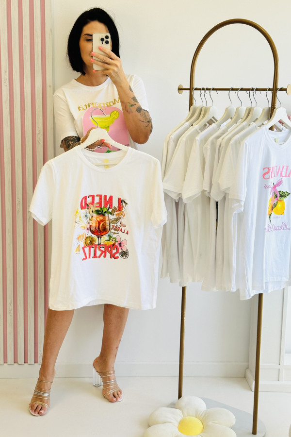 Bluzka T-SHIRT - biała