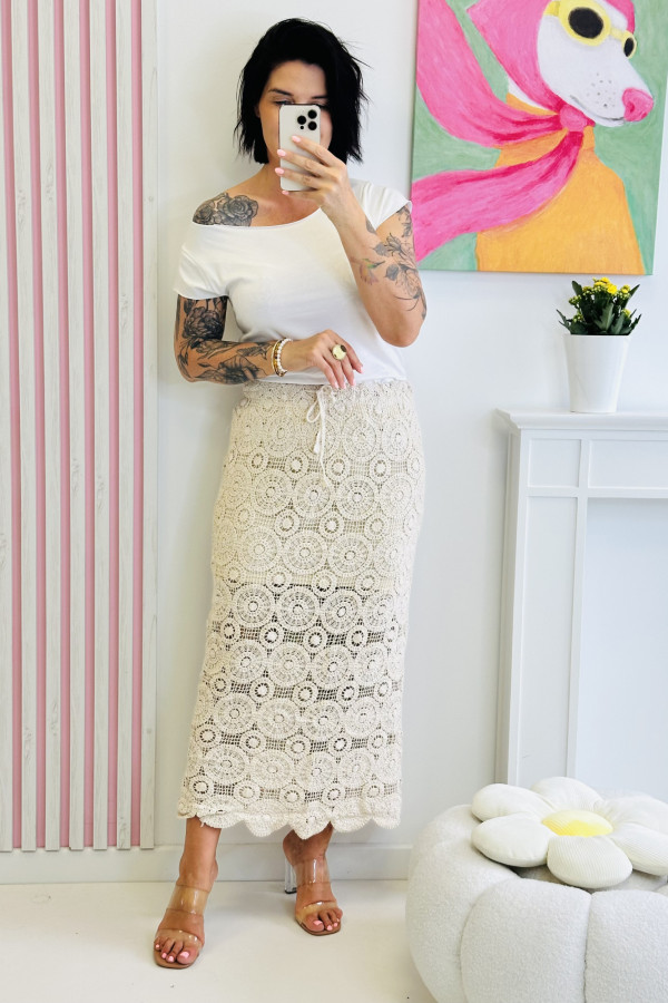 Spódnica BOHO TIME - beżowa