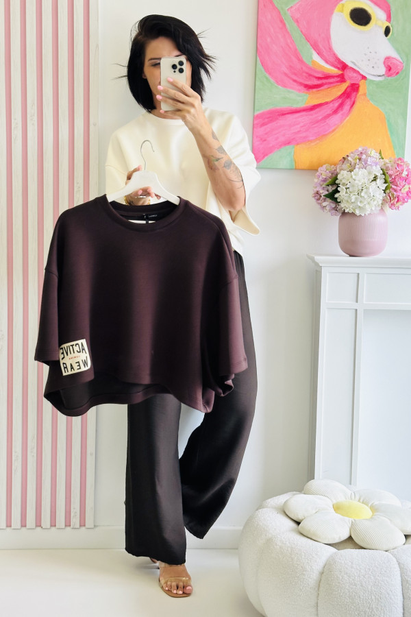 Bluza ACTIVE WEAR - brązowa