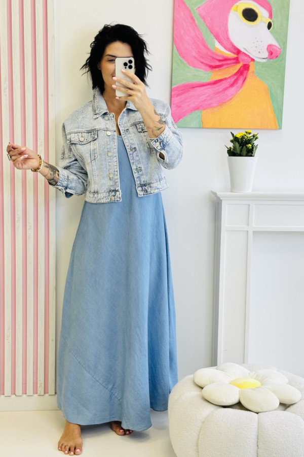 Kurtka JEANS - niebieska