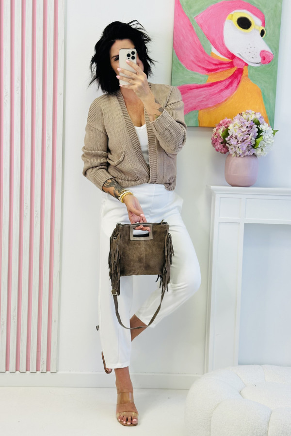 Sweter CLASSY - brązowy