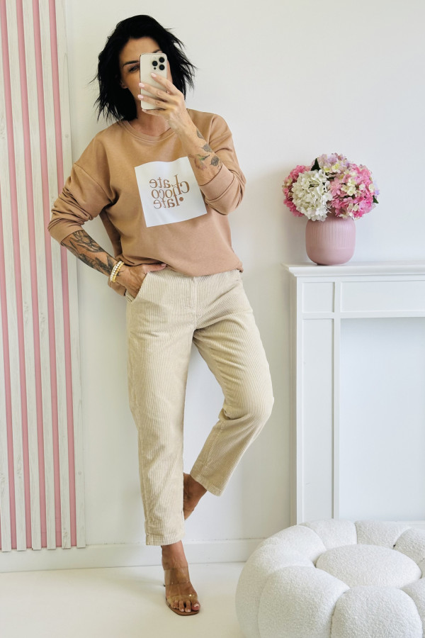 Bluza LATE - jasno brązowa