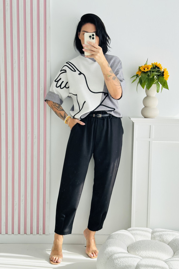 Sweter LINES - szary