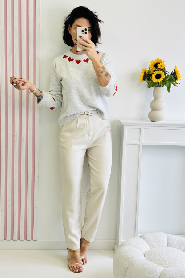 Sweter LOVE - szary