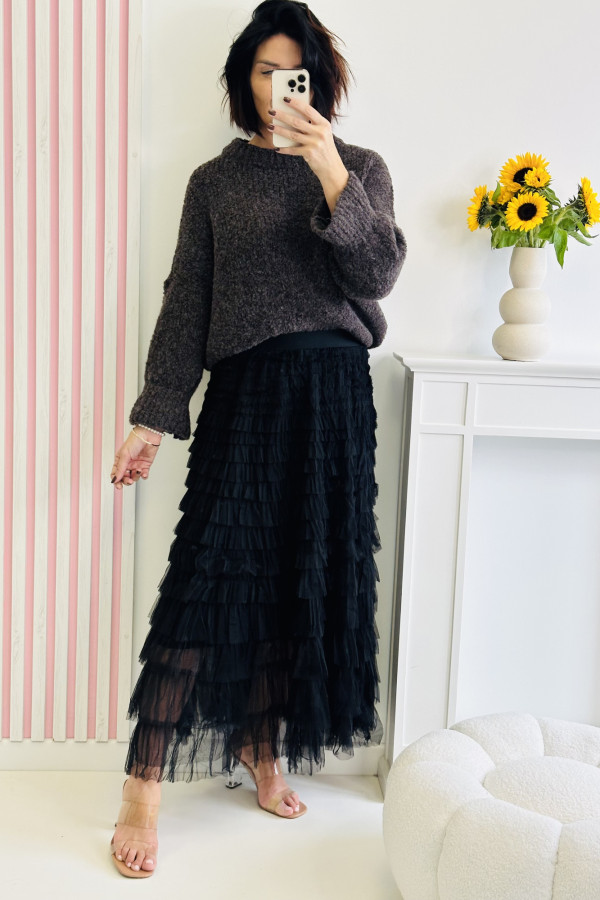 Sweter LUCY - brązowy