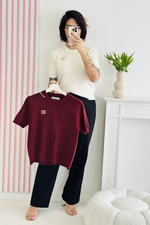 Sweter NINU - burgund