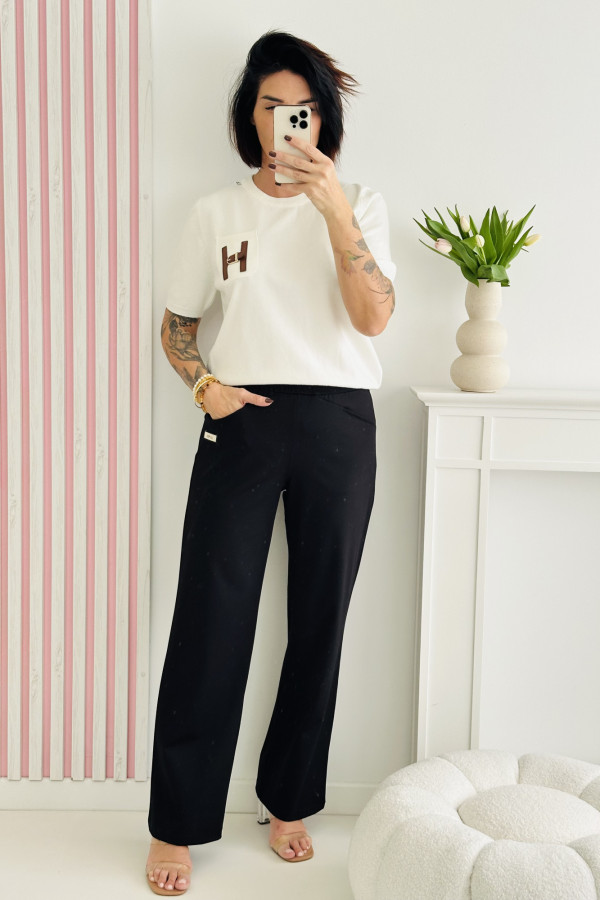 Sweter LEATHER - biały