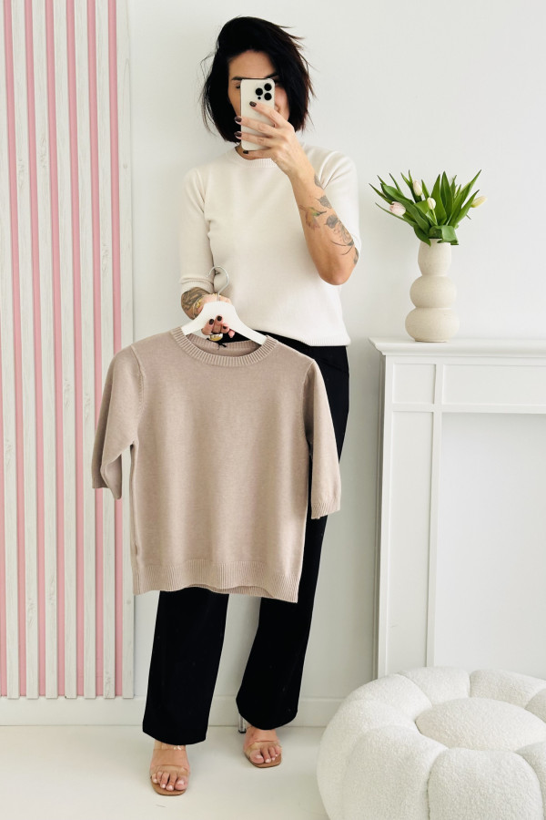 Sweter LOLI - brązowy