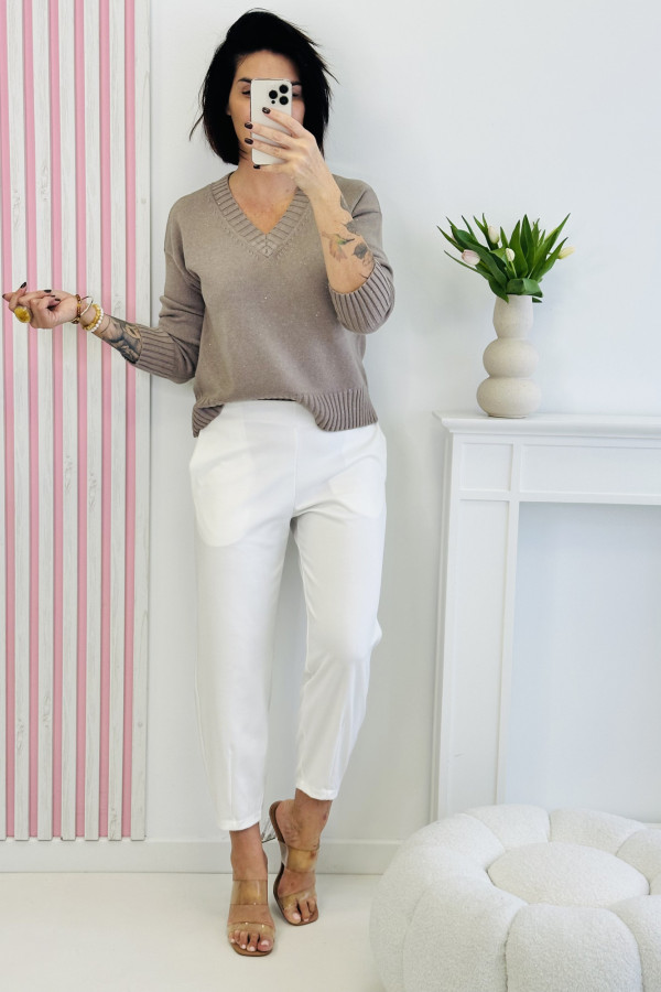 Sweter SHINE - beżowy