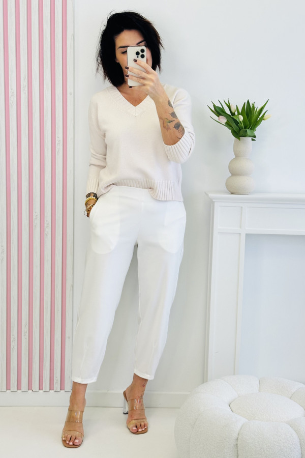 Sweter SHINE - kremowy