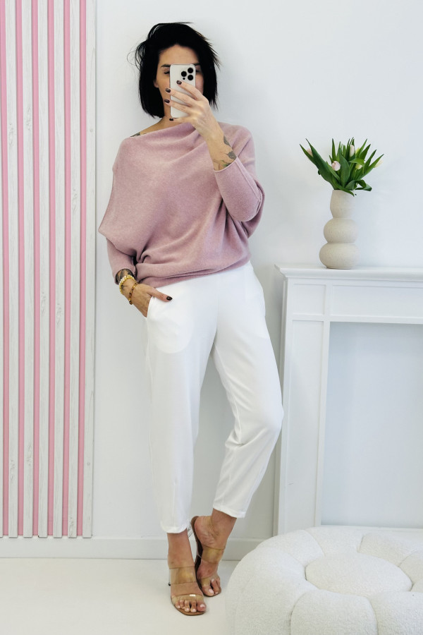 Sweter ASIMETRIC DAY - różowy