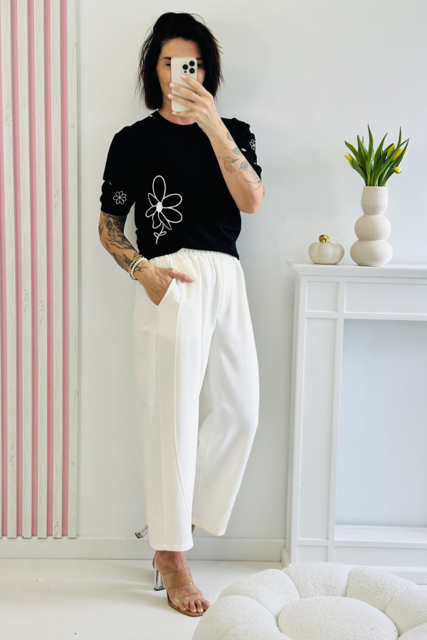 Sweter LOVLY FLOWERS - czarny