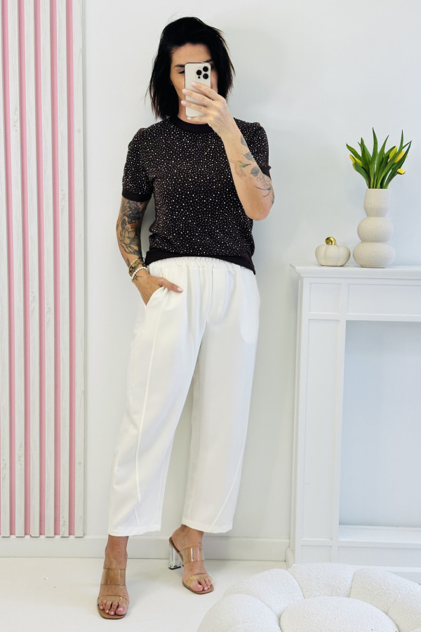 Sweter SHINE - brązowy