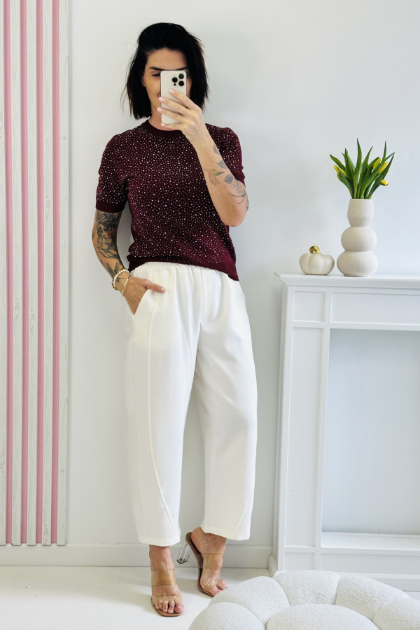 Sweter SHINE - burgund