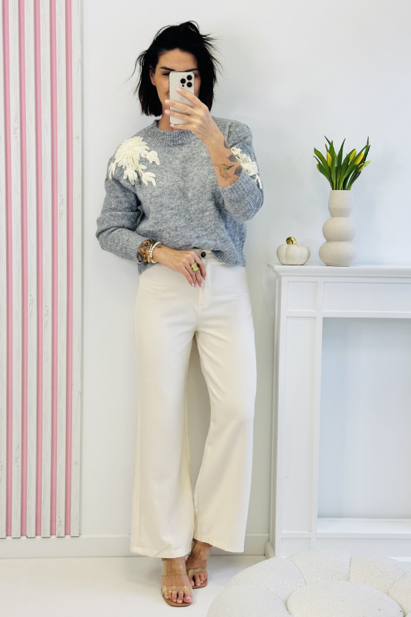 Sweter FLORES - szary