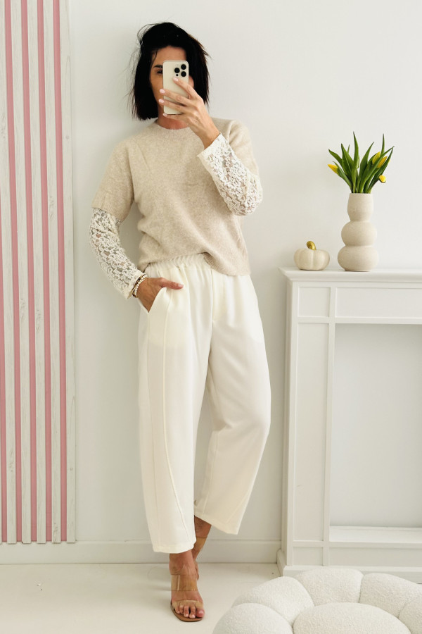 Sweter FANCY - beżowy