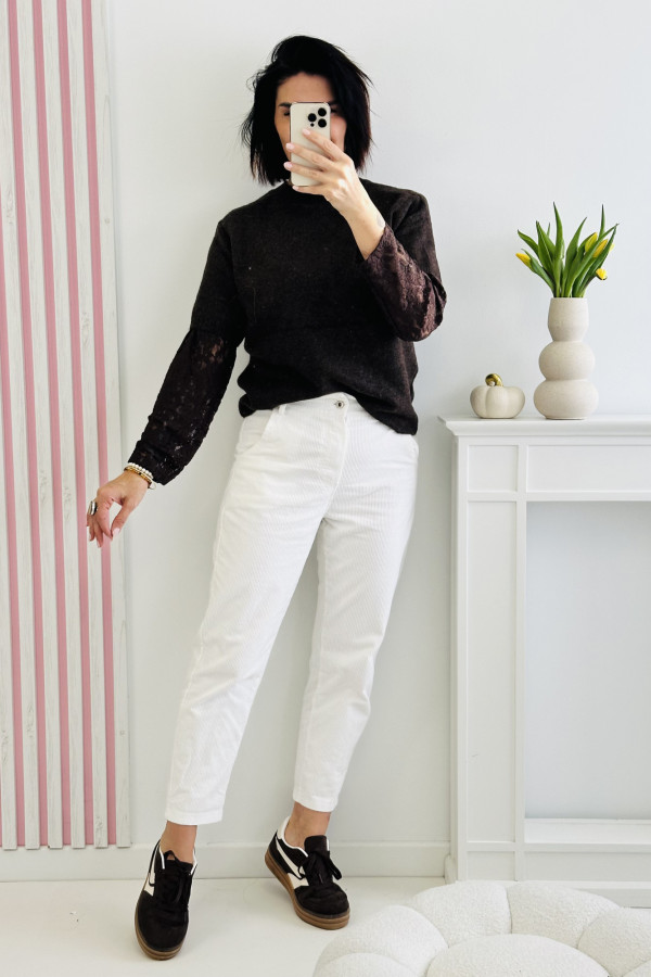 Sweter FANCY - brązowy