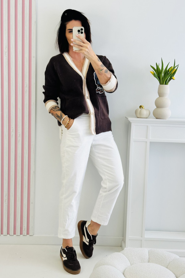 Sweter HIGH SCHOOL BEAR - brązowy