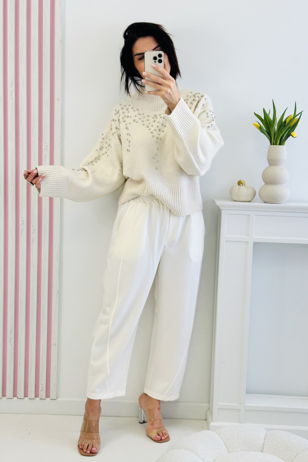 Sweter BRILLAR - beżowy