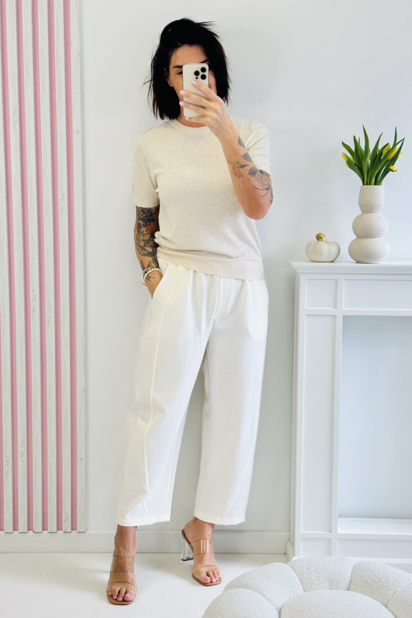 Sweter SHINE - beżowy